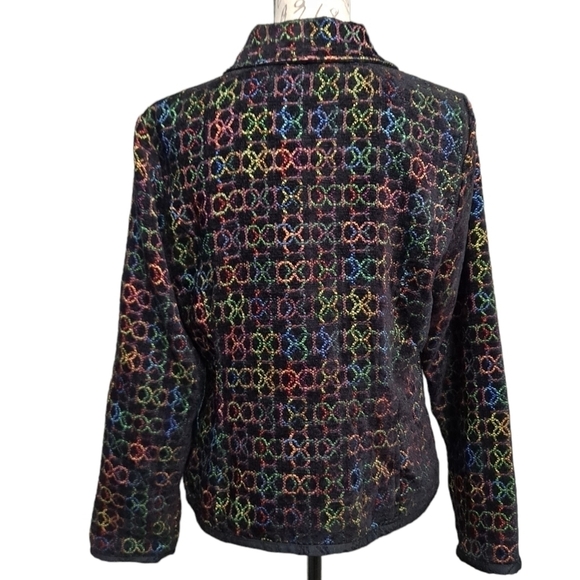 Christopher & Banks Rainbow Tweed Blazer XL Vintage Boho Suit Jacket Lined - Picture 7 of 13